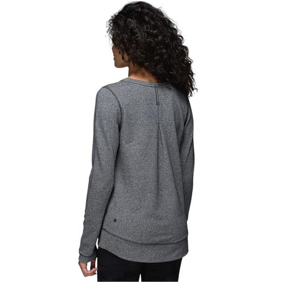 LULULEMON Exhalation Pullover II in Heathered Speckled Black - Picture 3 of 14
